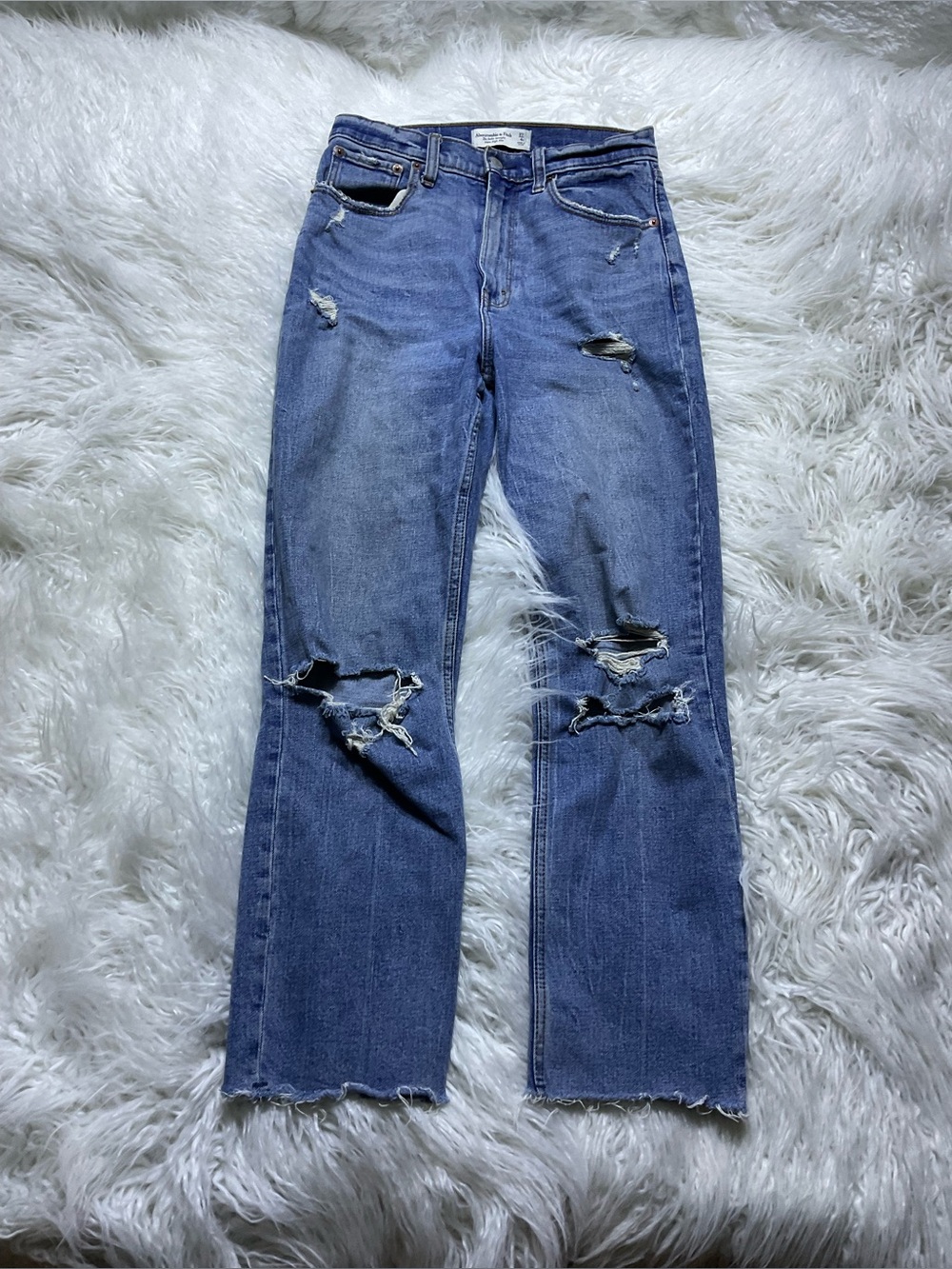 Abercrombie Curve Love The Ankle Straight Ultra High Rise Jeans